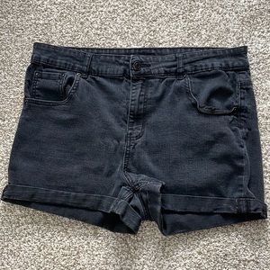 Black highwaisted shorts
